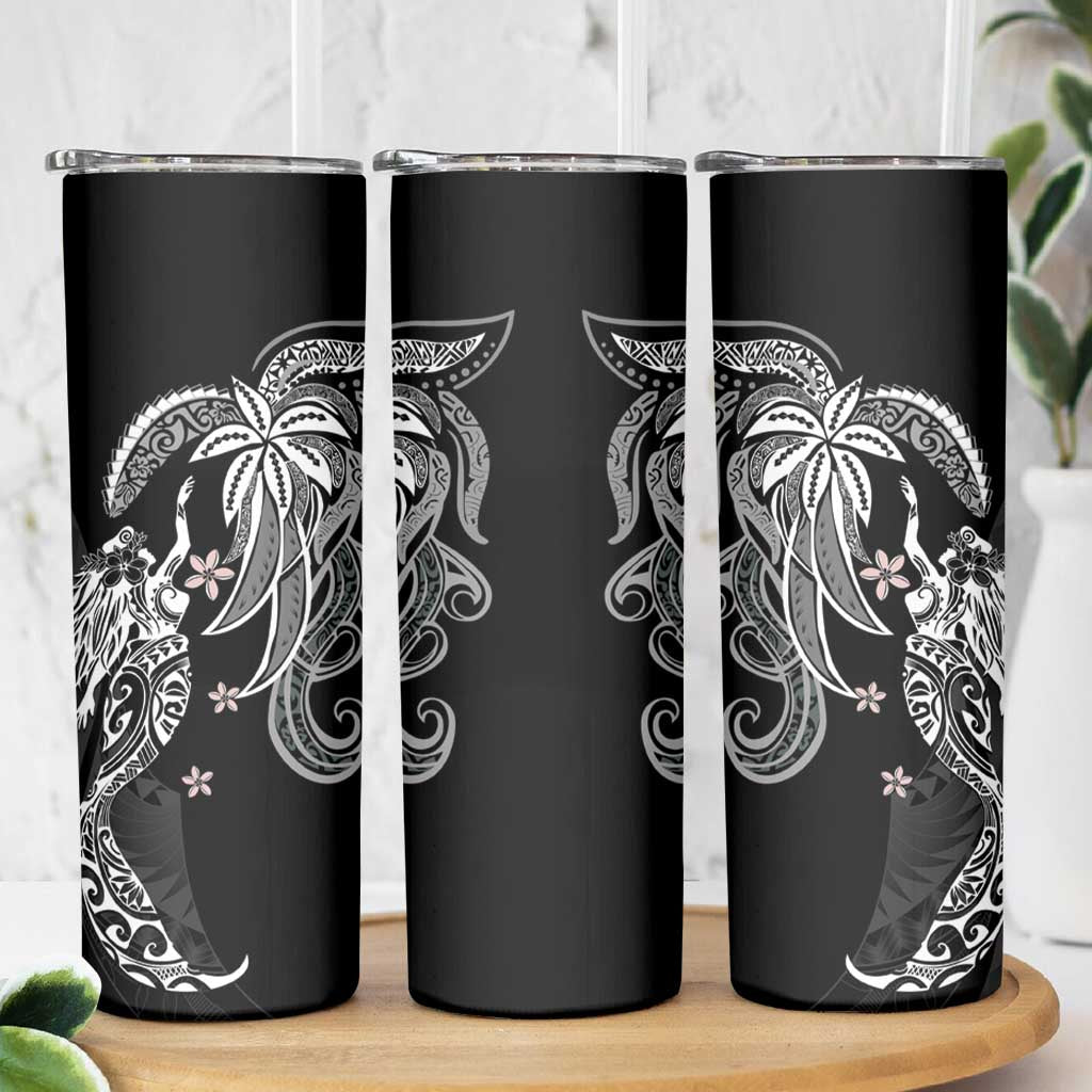 Polynesian Mermaid Plumeria Tribal Tattoo Skinny Tumbler LT01 - Polynesian Pride