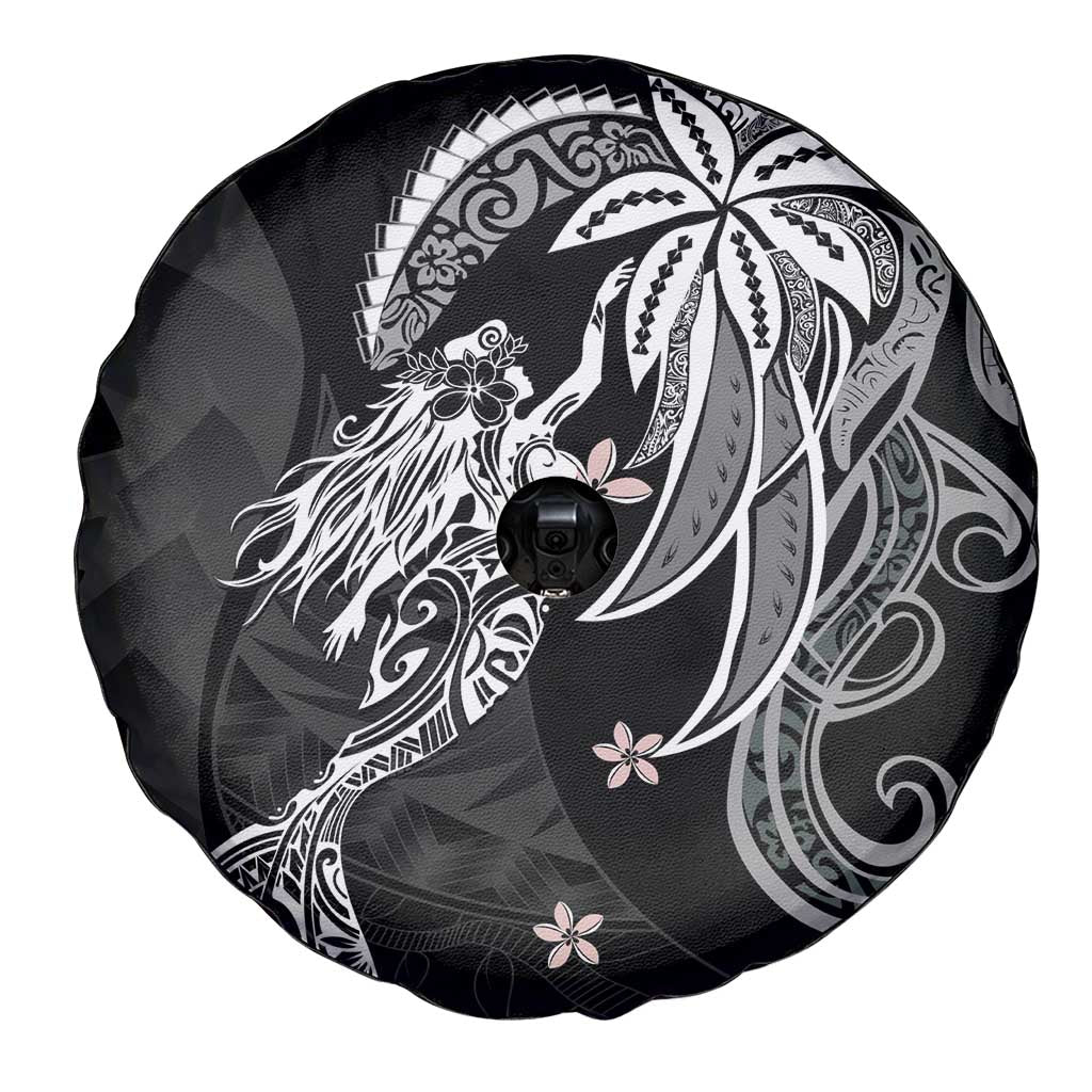 Polynesian Mermaid Plumeria Tribal Tattoo Spare Tire Cover
