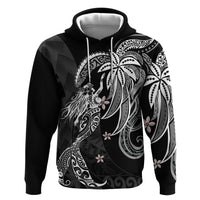 Polynesian Mermaid Plumeria Tribal Tattoo Zip Hoodie
