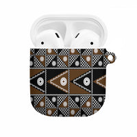 Fiji Brown Masi Pattern AirPods Case Fijian Tapa