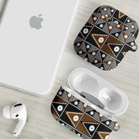 Fiji Brown Masi Pattern AirPods Case Fijian Tapa