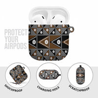 Fiji Brown Masi Pattern AirPods Case Fijian Tapa