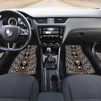 Fiji Brown Masi Pattern Car Mats Fijian Tapa