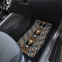 Fiji Brown Masi Pattern Car Mats Fijian Tapa
