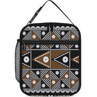 Fiji Brown Masi Pattern Lunch Bag Fijian Tapa