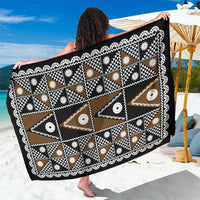 Fiji Brown Masi Pattern Sarong Fijian Tapa