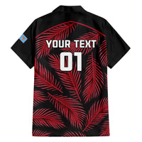 Custom Fiji Rugby Family Matching Puletasi Dress and Hawaiian Shirt Flying Fijians Red Palm Tree Version LT01 - Polynesian Pride