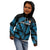 Fiji Rugby Kid Hoodie Flying Fijians Blue Palm Tree Version LT01 - Polynesian Pride