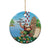 Hawaii Christmas Santa Claus Ceramic Ornament Mele Kalikimaka Tropical Beach