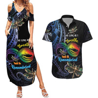 Personalised Polynesian Memorial Couples Matching Summer Maxi Dress and Hawaiian Shirt As Long As I Breathe You'll Be Remembered
