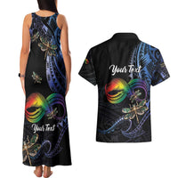 Personalised Polynesian Memorial Couples Matching Tank Maxi Dress and Hawaiian Shirt As Long As I Breathe You'll Be Remembered