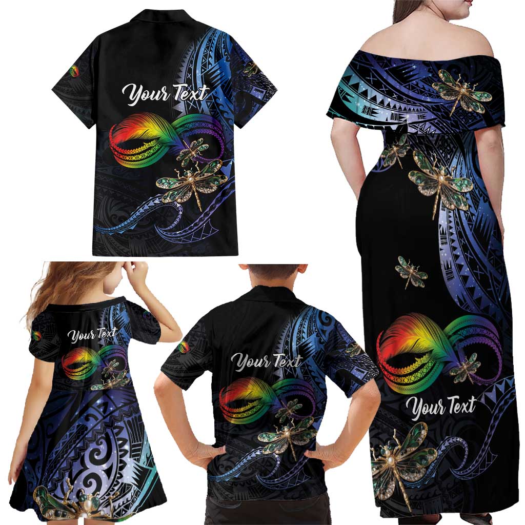 Personalised Polynesian Memorial Family Matching Off Shoulder Maxi Dress and Hawaiian Shirt As Long As I Breathe You'll Be Remembered