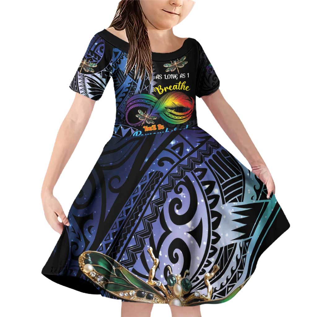 Personalised Polynesian Memorial Family Matching Off Shoulder Short Dress and Hawaiian Shirt As Long As I Breathe You'll Be Remembered