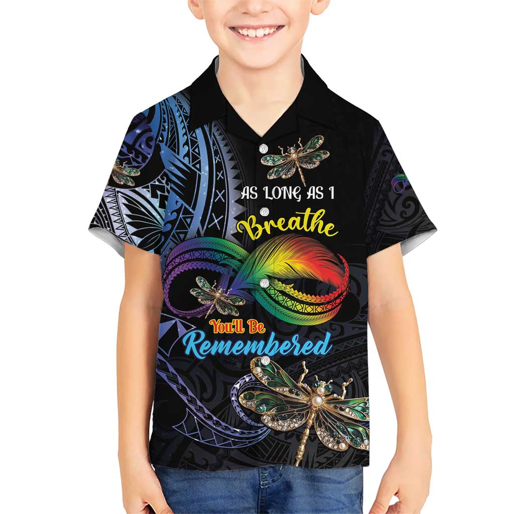 Personalised Polynesian Memorial Kid Hawaiian Shirt As Long As I Breathe You'll Be Remembered LT01 Kid Colorful - Polynesian Pride