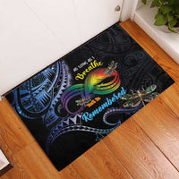 Polynesian Memorial Rubber Doormat As Long As I Breathe You'll Be Remembered