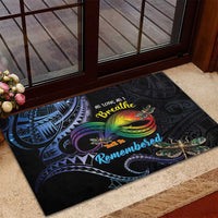 Polynesian Memorial Rubber Doormat As Long As I Breathe You'll Be Remembered