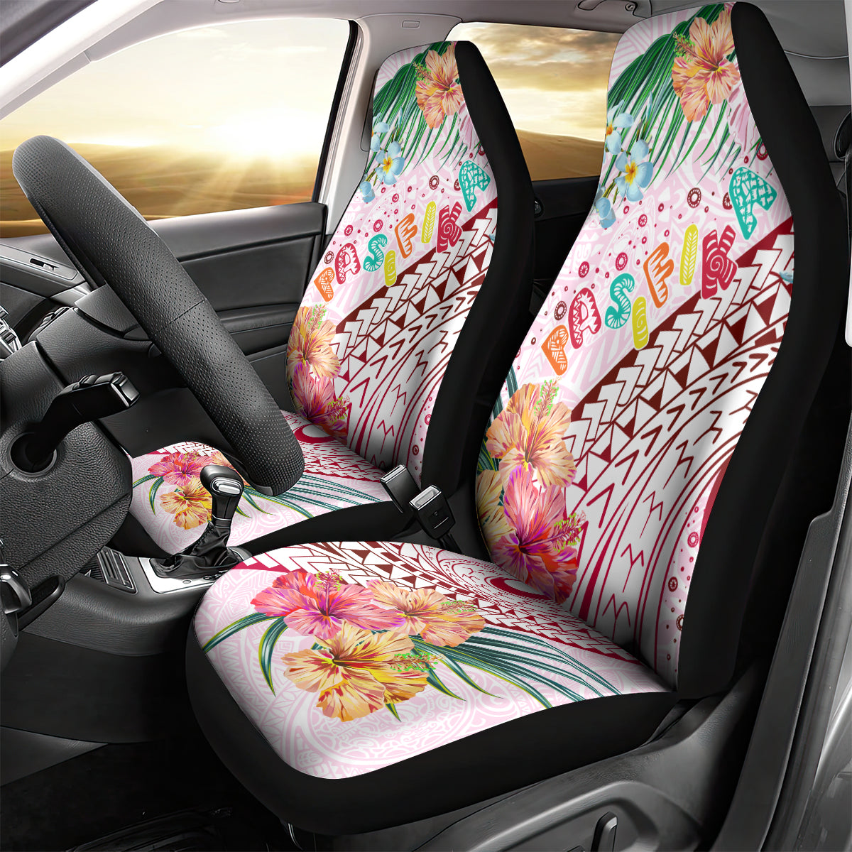 Pasifika Festival Car Seat Cover Tribal Pattern Tropical Style
