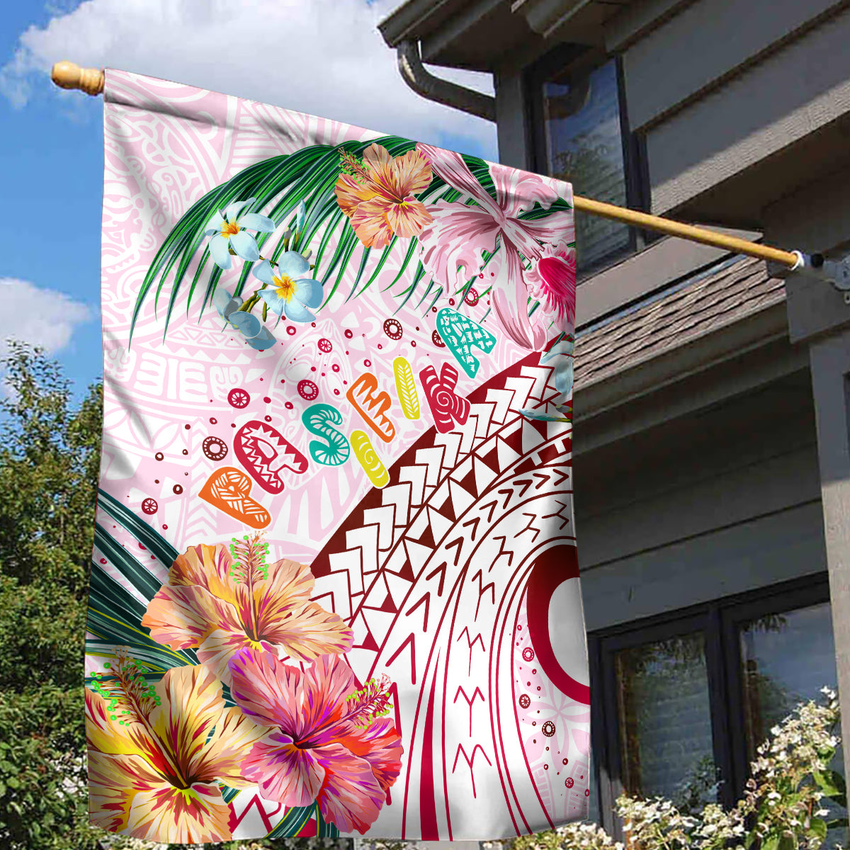 Pasifika Festival Garden Flag Tribal Pattern Tropical Style