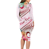 Pasifika Festival Long Sleeve Bodycon Dress Tribal Pattern Tropical Style LT01 - Polynesian Pride
