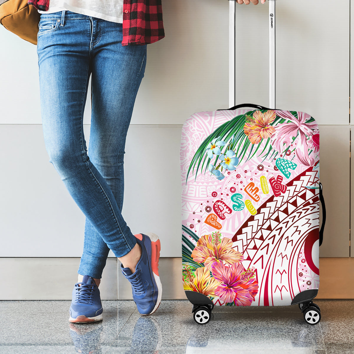 Pasifika Festival Luggage Cover Tribal Pattern Tropical Style