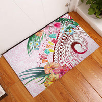 Pasifika Festival Rubber Doormat Tribal Pattern Tropical Style LT01 Pink - Polynesian Pride