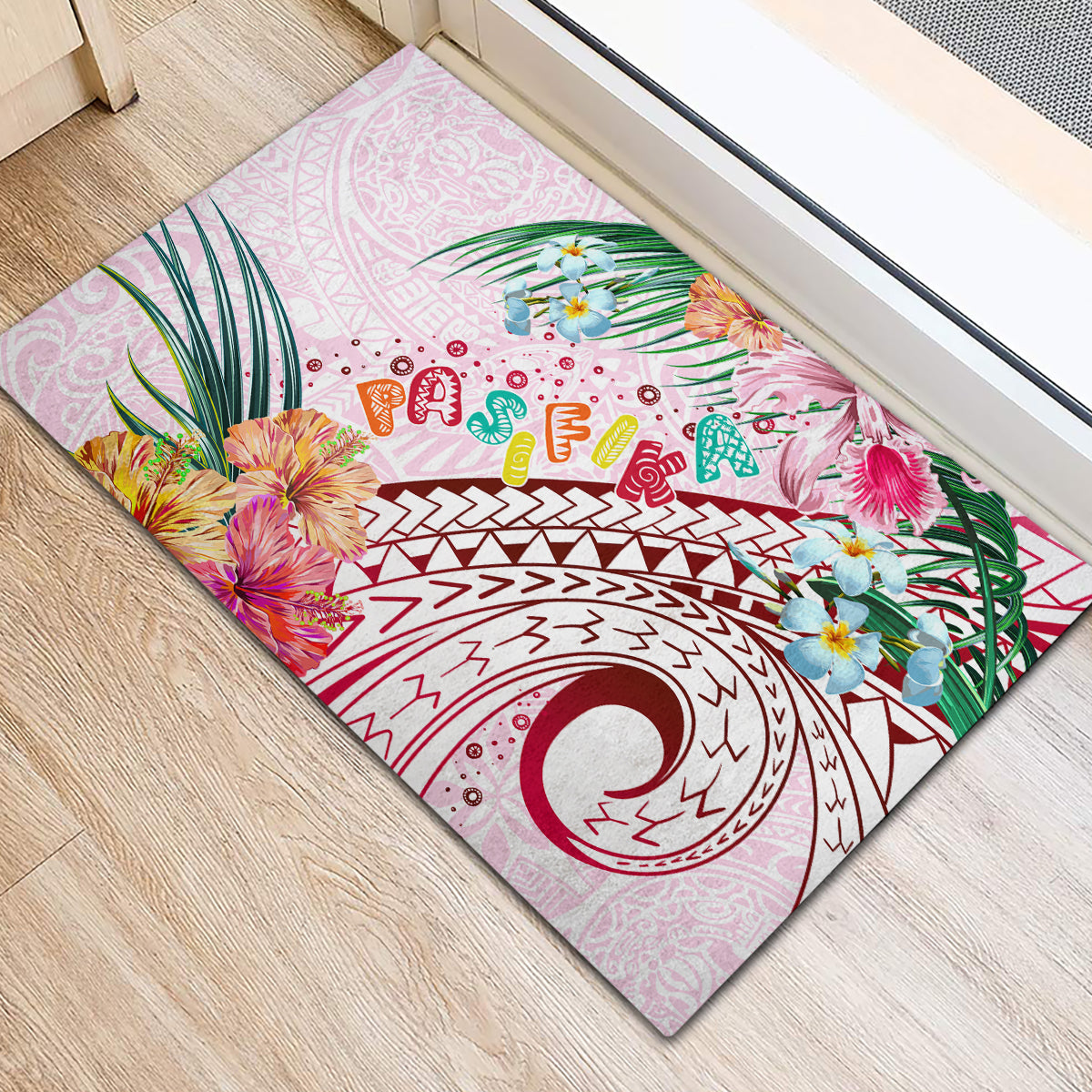 Pasifika Festival Rubber Doormat Tribal Pattern Tropical Style LT01 - Polynesian Pride