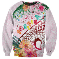 Pasifika Festival Sweatshirt Tribal Pattern Tropical Style LT01 Unisex Pink - Polynesian Pride