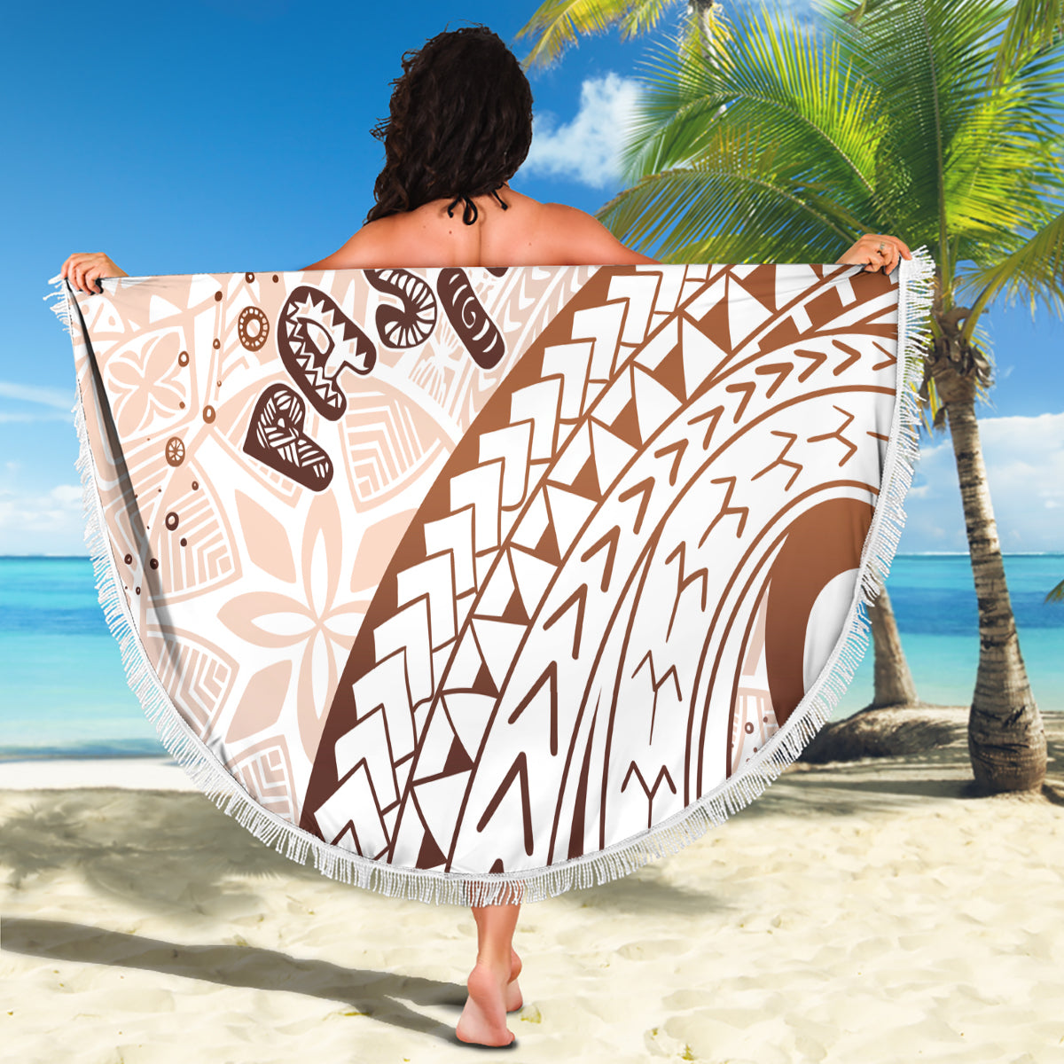 Pasifika Festival Beach Blanket Vintage Tribal Pattern