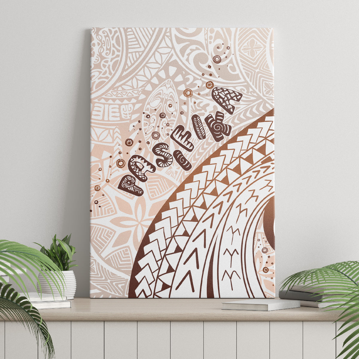 Pasifika Festival Canvas Wall Art Vintage Tribal Pattern