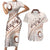 Pasifika Festival Couples Matching Short Sleeve Bodycon Dress and Hawaiian Shirt Vintage Tribal Pattern LT01 Brown - Polynesian Pride