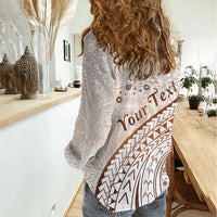 Pasifika Festival Women Casual Shirt Vintage Tribal Pattern LT01 - Polynesian Pride