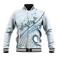 Pasifika Festival Baseball Jacket Tribal Pattern Blue Version LT01 Unisex Blue - Polynesian Pride