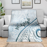Pasifika Festival Blanket Tribal Pattern Blue Version