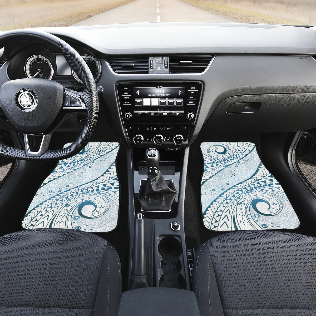 Pasifika Festival Car Mats Tribal Pattern Blue Version
