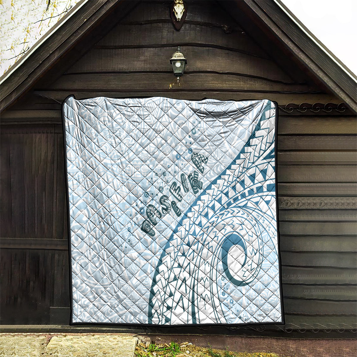 Pasifika Festival Quilt Tribal Pattern Blue Version LT01 - Polynesian Pride