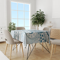 Pasifika Festival Tablecloth Tribal Pattern Blue Version