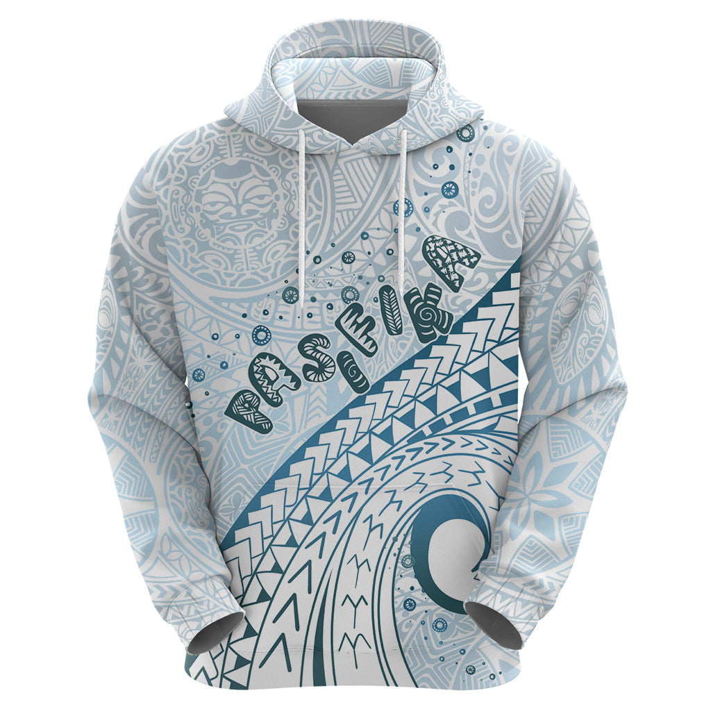 Pasifika Festival Zip Hoodie Tribal Pattern Blue Version LT01 - Polynesian Pride