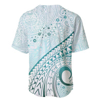 Pasifika Festival Baseball Jersey Tribal Pattern Teal Version LT01 - Polynesian Pride