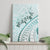 Pasifika Festival Canvas Wall Art Tribal Pattern Teal Version