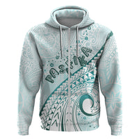 Pasifika Festival Hoodie Tribal Pattern Teal Version LT01 Zip Hoodie Teal - Polynesian Pride