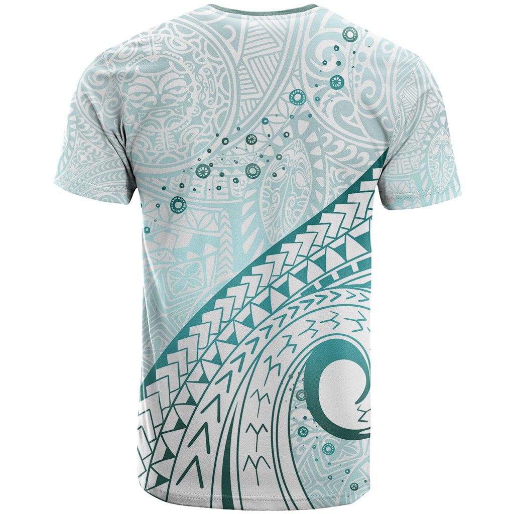 Pasifika Festival T Shirt Tribal Pattern Teal Version LT01 - Polynesian Pride