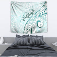 Pasifika Festival Tapestry Tribal Pattern Teal Version