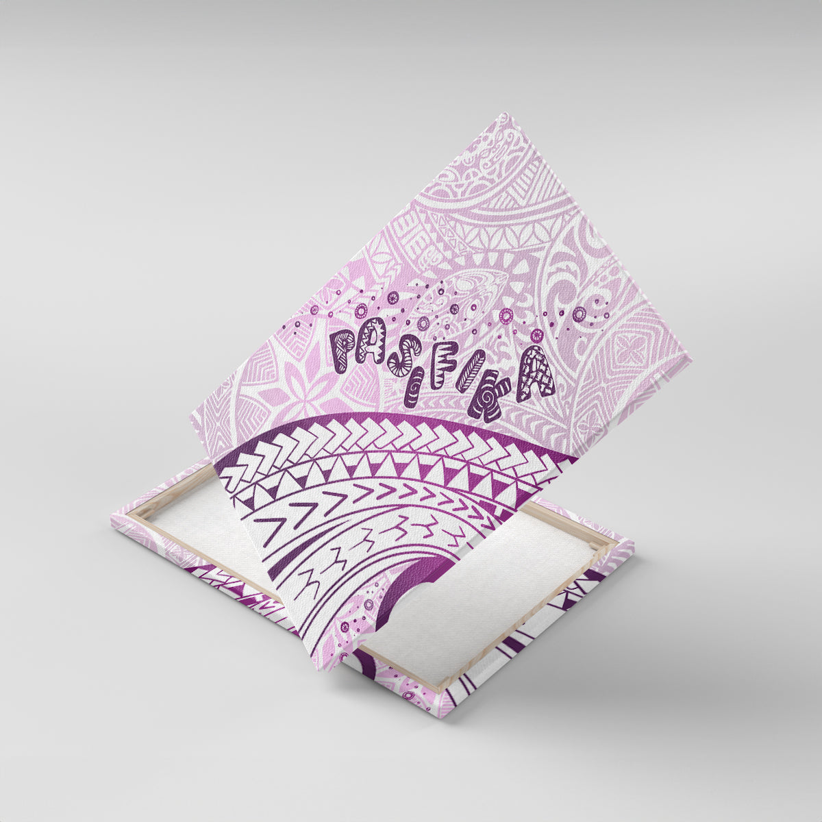 Pasifika Festival Canvas Wall Art Tribal Pattern Lilac Version