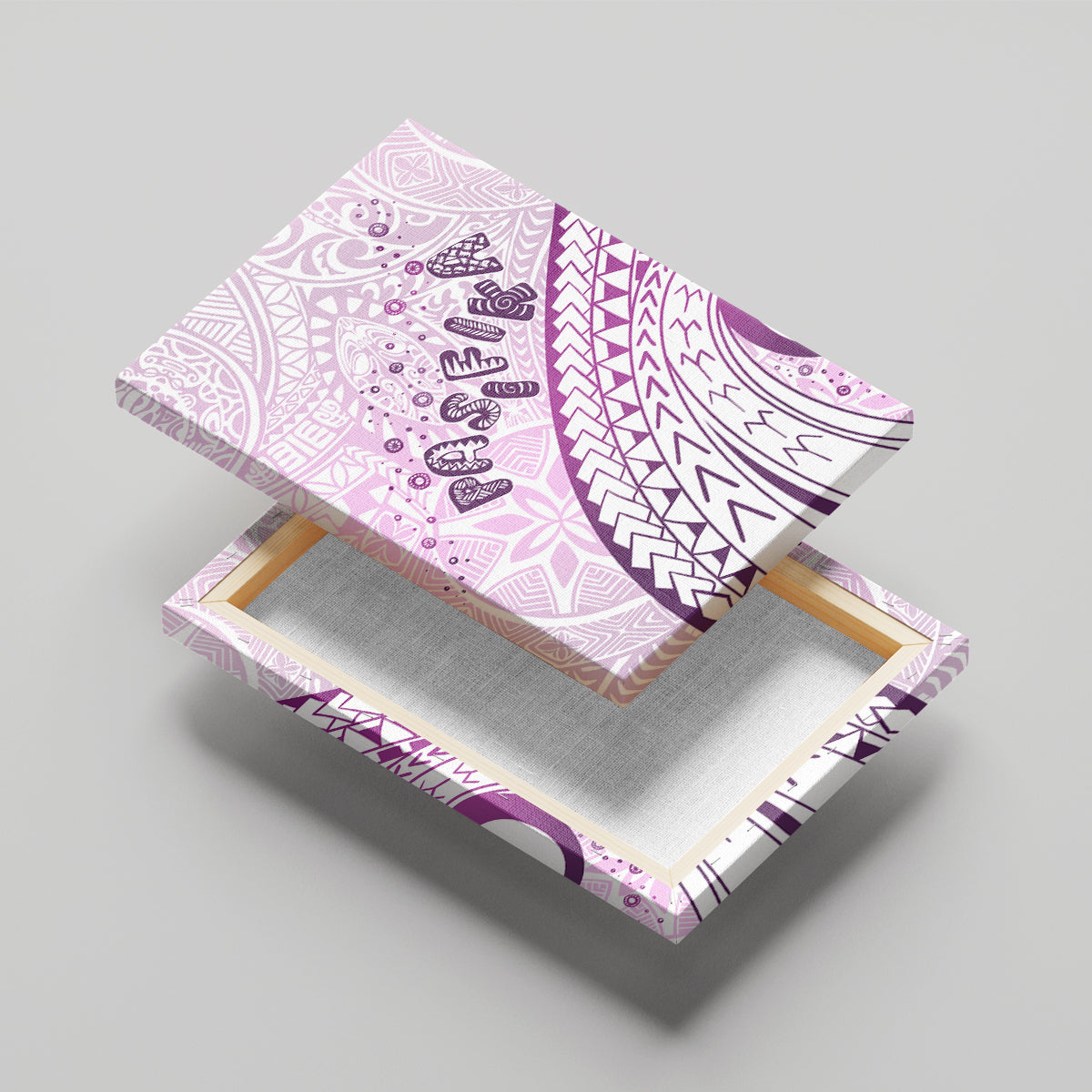 Pasifika Festival Canvas Wall Art Tribal Pattern Lilac Version
