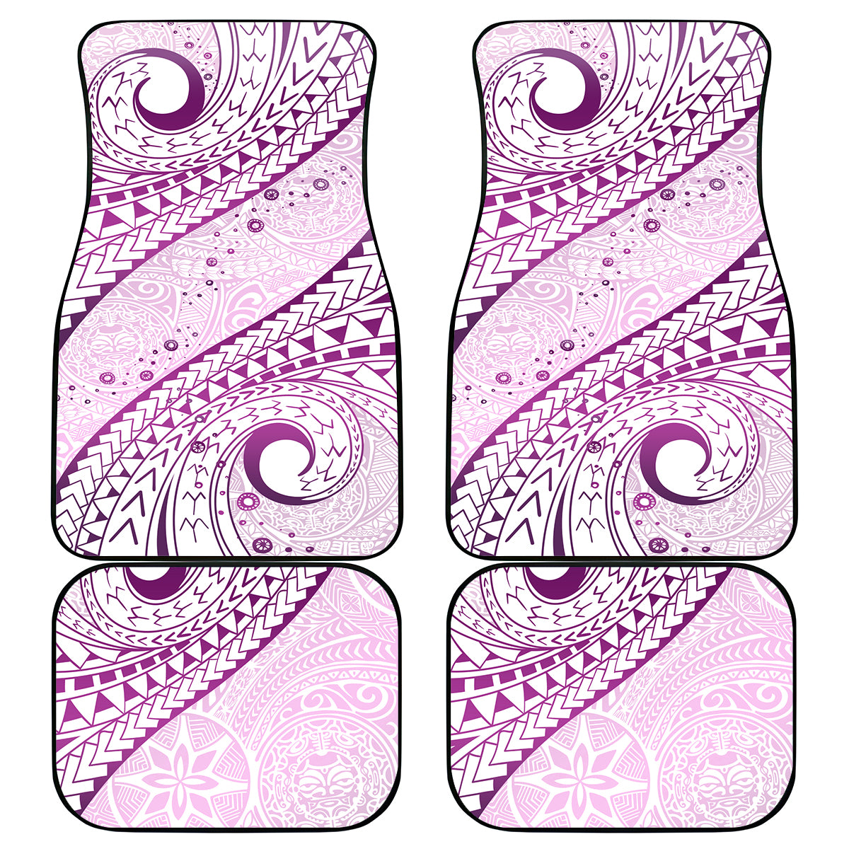 Pasifika Festival Car Mats Tribal Pattern Lilac Version