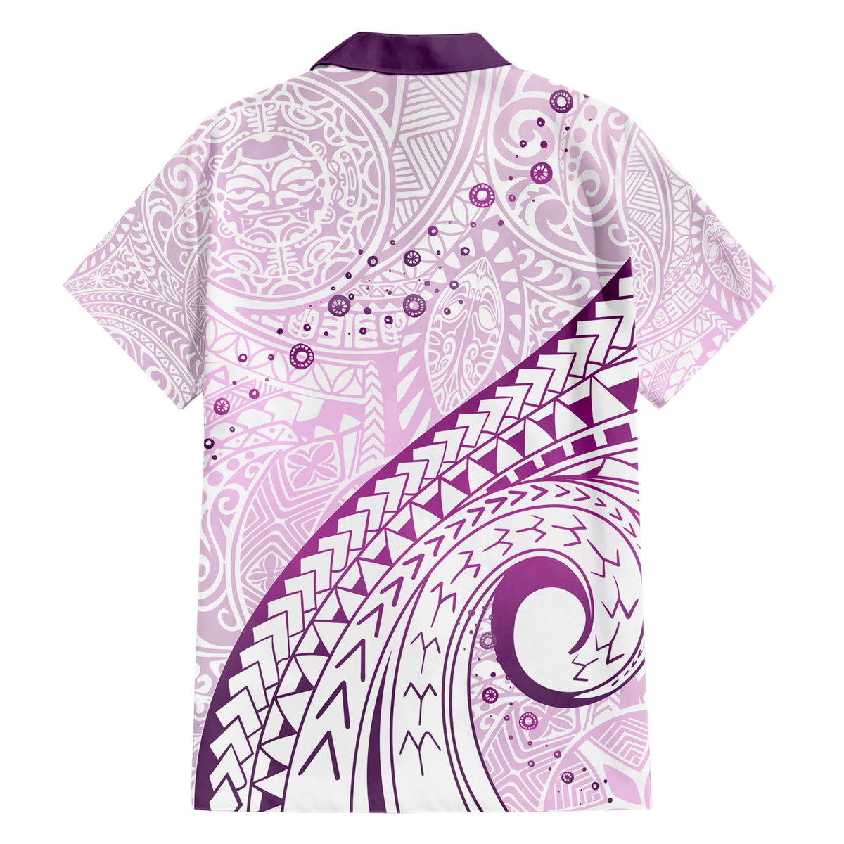 Pasifika Festival Family Matching Short Sleeve Bodycon Dress and Hawaiian Shirt Tribal Pattern Lilac Version LT01 - Polynesian Pride
