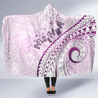 Pasifika Festival Hooded Blanket Tribal Pattern Lilac Version