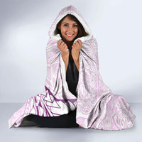 Pasifika Festival Hooded Blanket Tribal Pattern Lilac Version