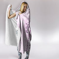 Pasifika Festival Hooded Blanket Tribal Pattern Lilac Version