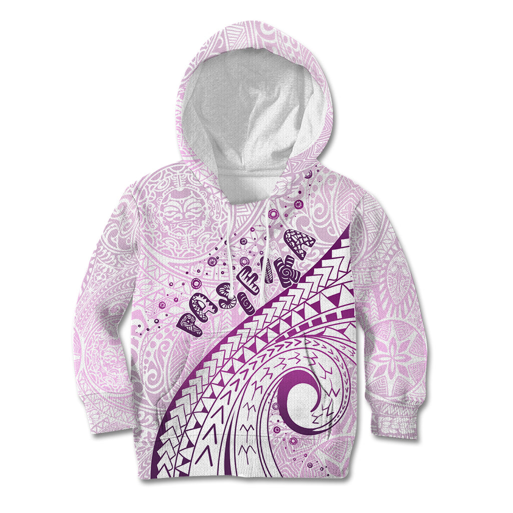 Pasifika Festival Kid Hoodie Tribal Pattern Lilac Version LT01 Hoodie Purple - Polynesian Pride